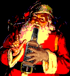 Santa Drinking